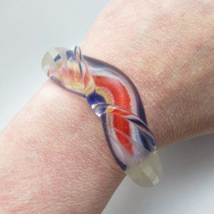 Glass cuff bracelet